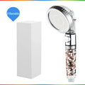 Modern chrome high pressure anion shower head with stop button bathroom