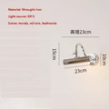 Modern chrome wall light reading lamp bedroom gold mirror headlight