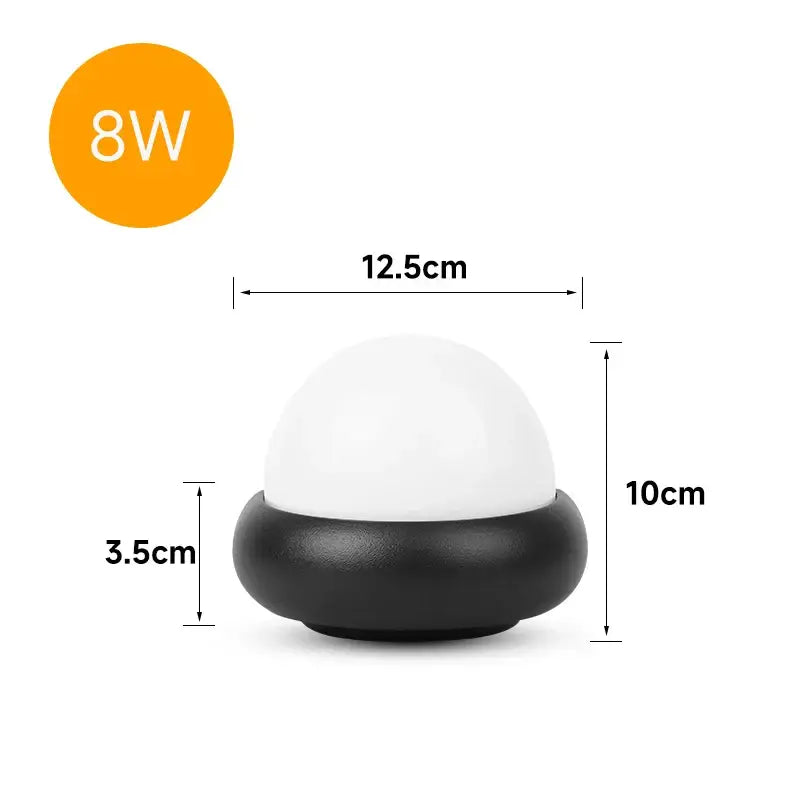 Modern circular black solar led wall light garden exterior decor