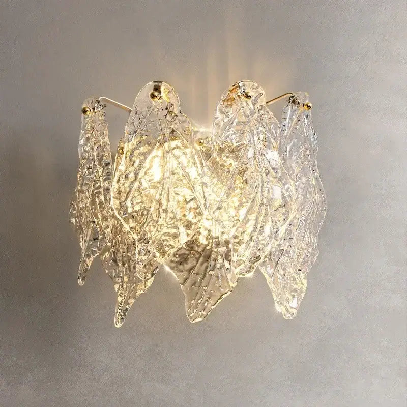 Modern circular glass petal led chandelier for dining room