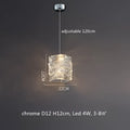 Modern circular textured crystal chandelier living room pendant light