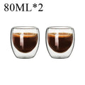 Modern clear double wall borosilicate glass espresso cups kitchen set