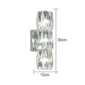 Modern clear faceted crystal wall lamp for luxury living room