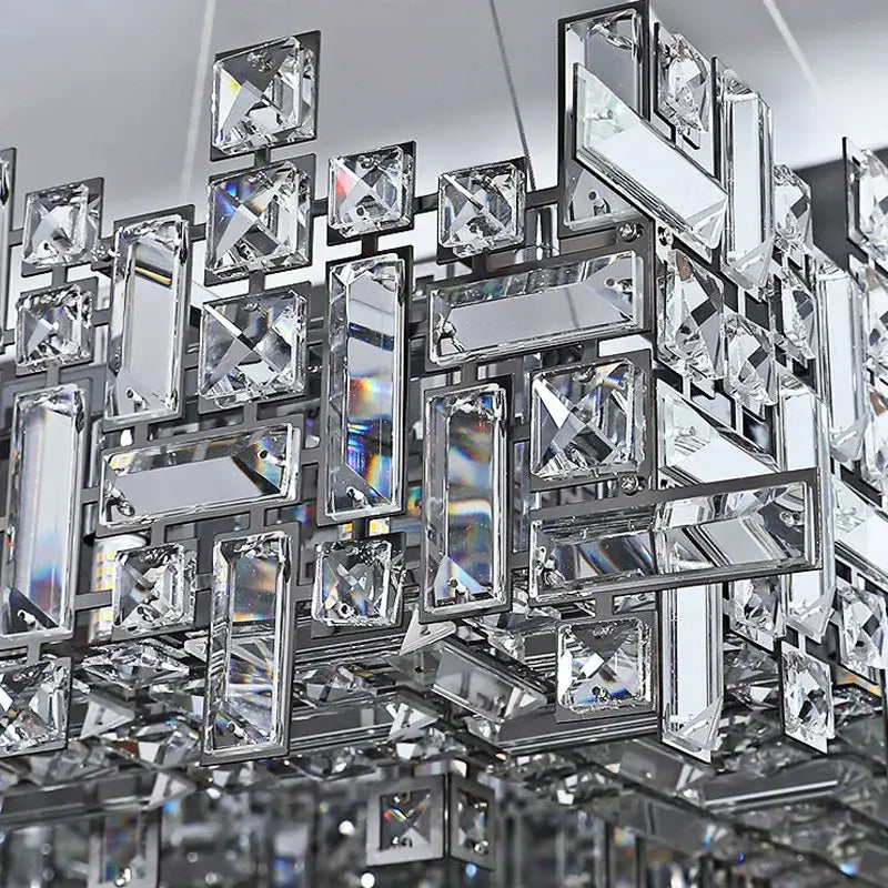 Modern clear & gold elegant crystal chandelier for living room