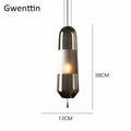 Modern clear & smoked glass pendant lights for dining room