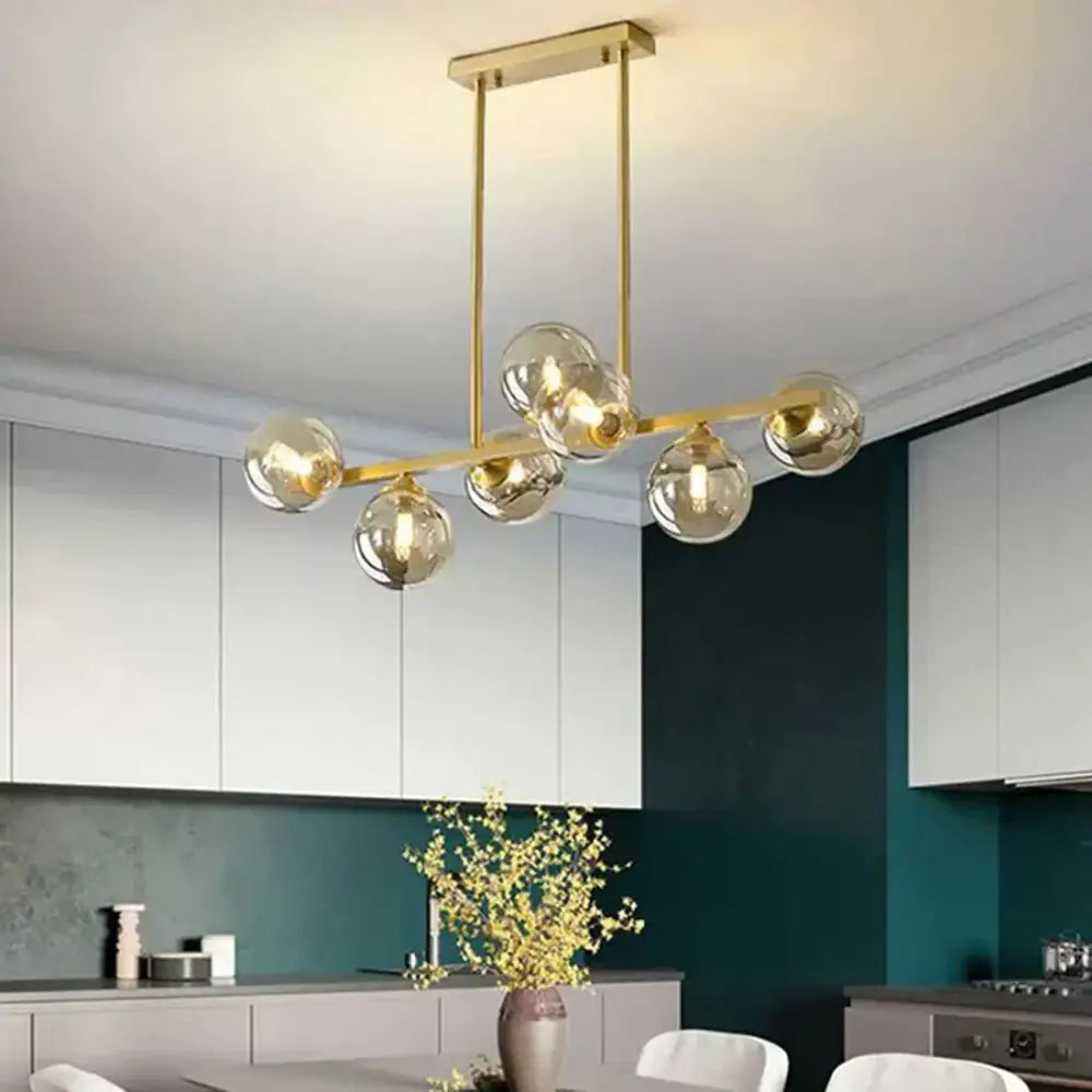 Modern clear & smoked glass shade replacement set living room globe