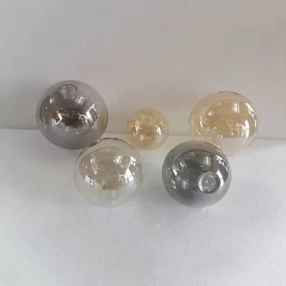 Modern clear & smoked glass shade replacement set living room globe