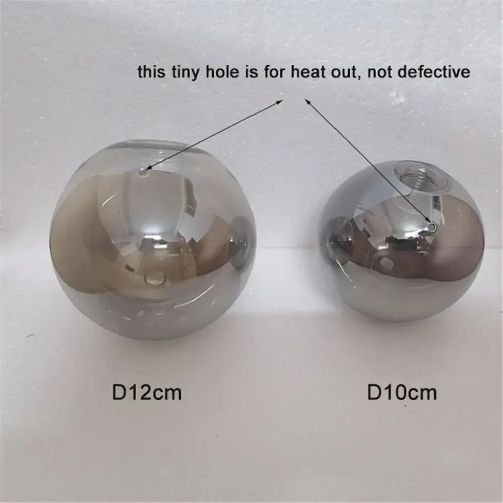 Modern clear & smoked glass shade replacement set living room globe