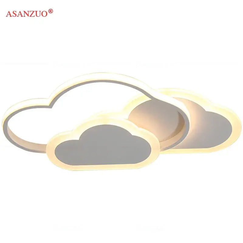Modern cloud pink led ceiling light bedroom dimmable lighting