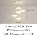 Modern cloud white floating pendant light dining room