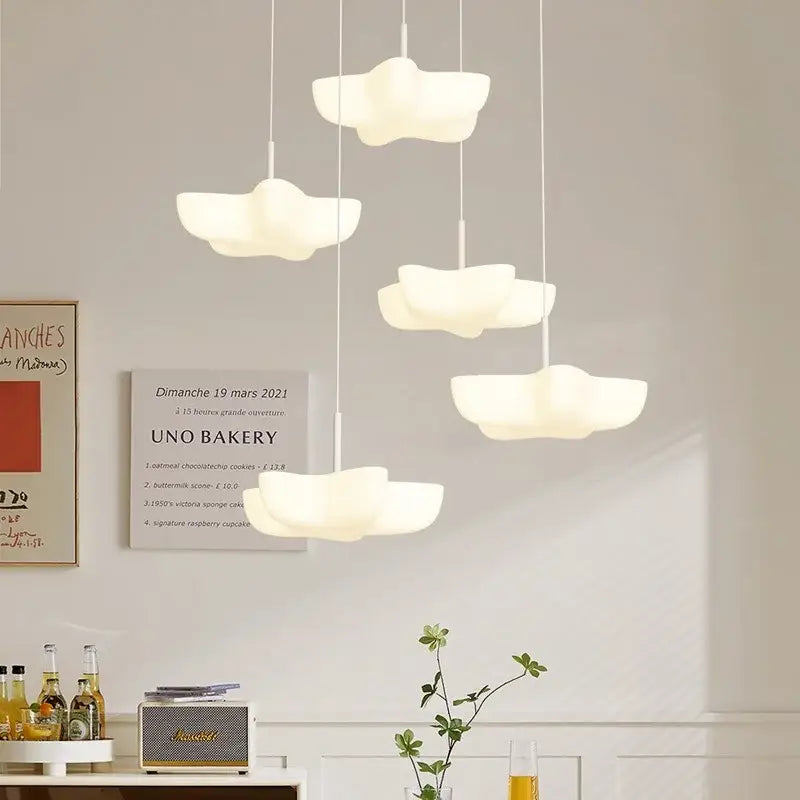 Modern cloud white floating pendant light dining room