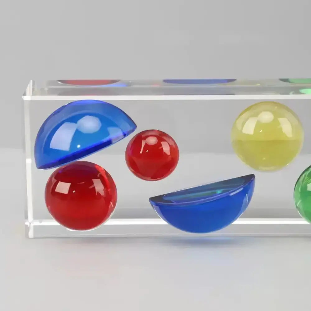 Modern colorful crystal sphere acrylic block living room ornament