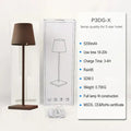 Modern colorful rechargeable table lamp for dining room