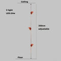 Modern copper led belt chandelier pendant light living room dimmable