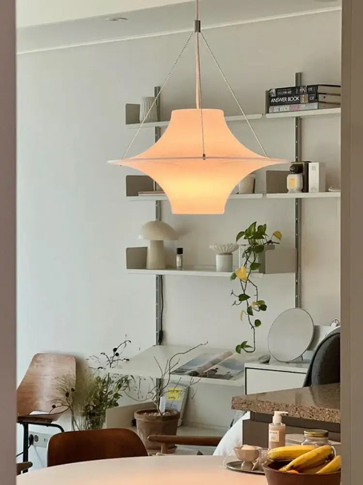 Modern cream acrylic ufo pendant light for dining room