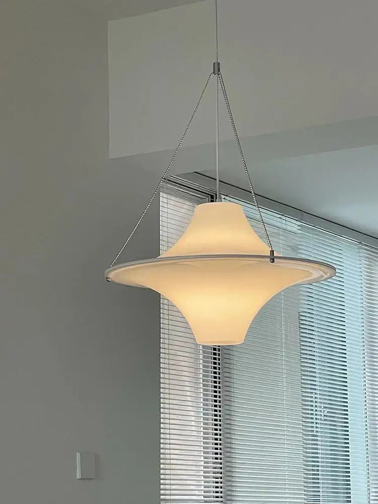 Modern cream acrylic ufo pendant light for dining room