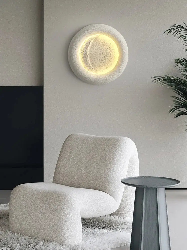 Modern cream breeze moon ceiling lamp bedroom warm light