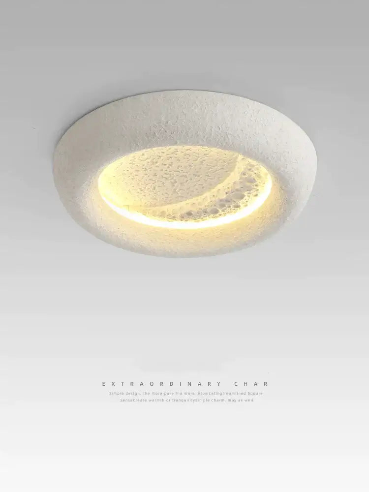 Modern cream breeze moon ceiling lamp bedroom warm light