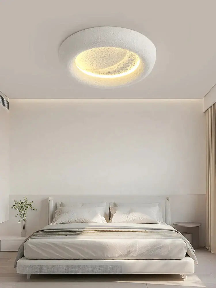 Modern cream breeze moon ceiling lamp bedroom warm light