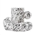 Modern cream ceramic cup and saucer set dining room cloud base
