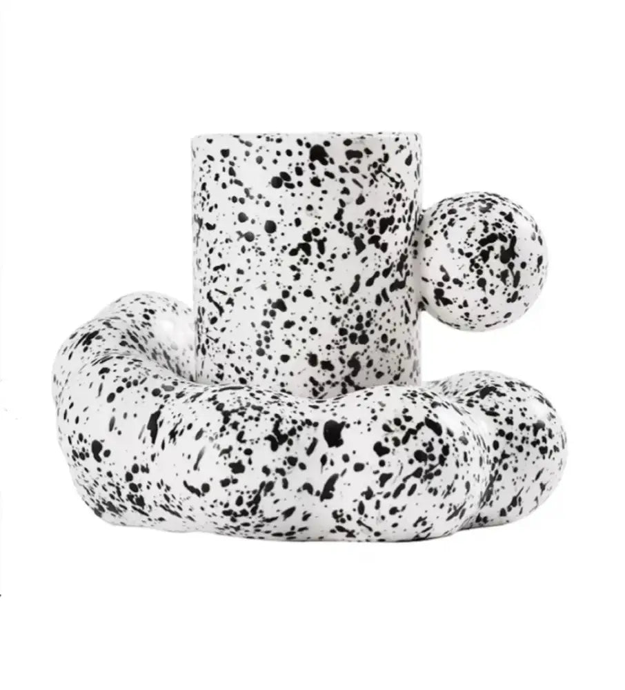 Modern cream ceramic cup and saucer set dining room cloud base