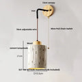 Modern cream ceramic wall lamp with pull chain switch bedroom light