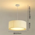 Modern cream pleated designer led fabric pendant light bedroom