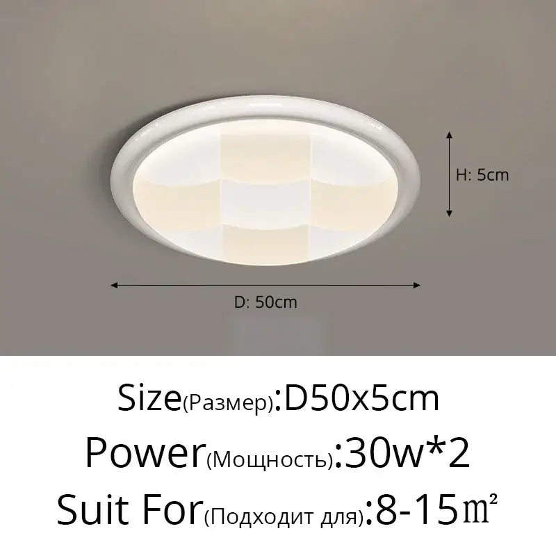 Modern cream style led ceiling lights living room geometric decor