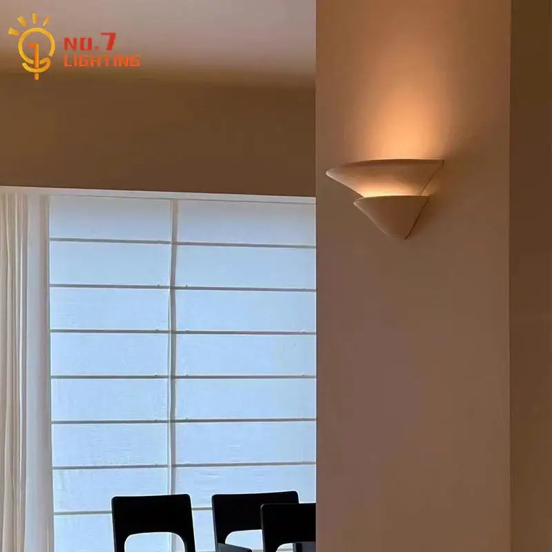 Modern cream wind umbrella wall lamp bedroom glass sconce