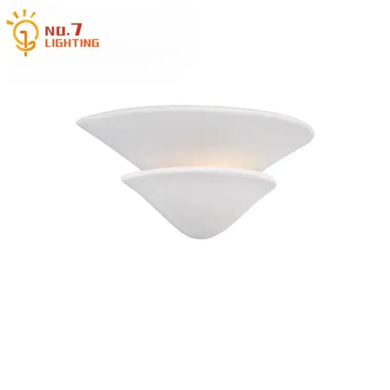 Modern cream wind umbrella wall lamp bedroom glass sconce