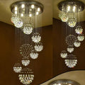 Modern crystal chandelier living room cascading glass beads