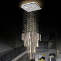 Modern crystal column chandelier living room hanging lamp