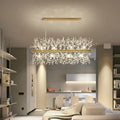 Modern crystal dandelion chandelier led hanging light dining room