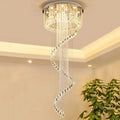 Modern crystal double spiral staircase chandelier for living room