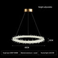 Modern crystal flower led chandelier dining room pendant light