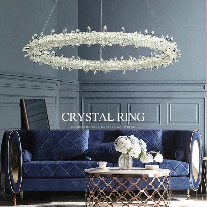 Modern crystal flower led chandelier dining room pendant light