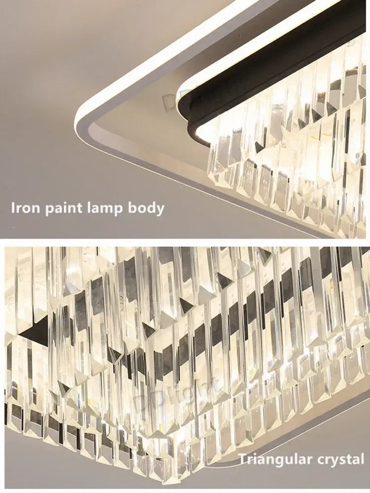 Modern crystal industrial pendant lamps for living room led lighting