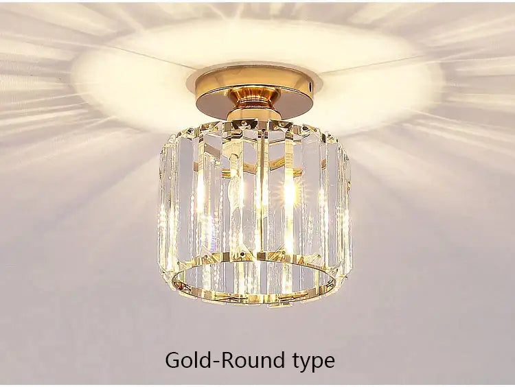 Modern crystal led ceiling light black cube fixture for kitchen