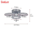 Modern crystal led ceiling light – living room ring chandelier