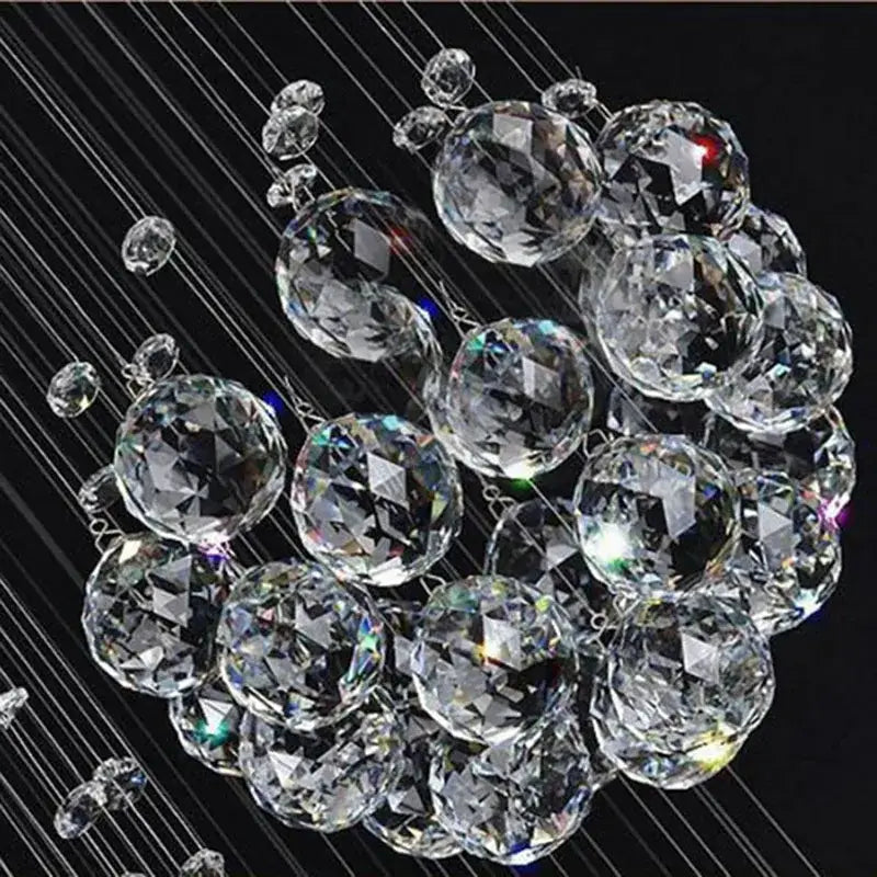 Modern crystal led chandelier – large villa kitchen ceiling light