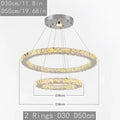 Modern crystal led pendant double ring chandelier dining room