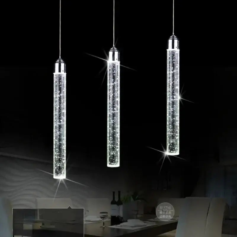 Modern crystal led pendant light for dining room