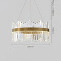 Modern crystal led ring chandelier living room luxury light