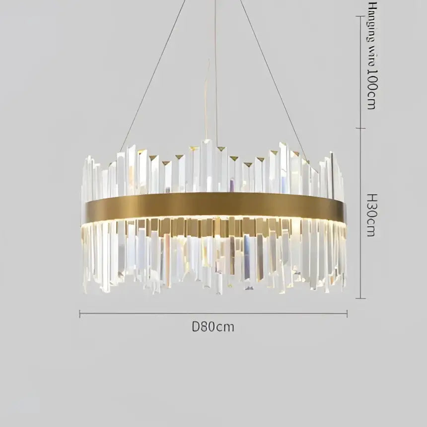 Modern crystal led ring chandelier living room luxury light