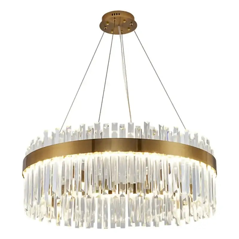 Modern crystal led ring chandelier living room luxury light
