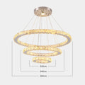 Modern crystal rings led pendant light dining room chandelier
