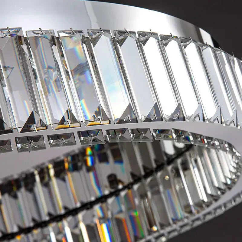 Modern crystal round ceiling lamp living room lighting