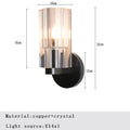Modern crystal wall lamp gold & black sconce bedroom light fixture