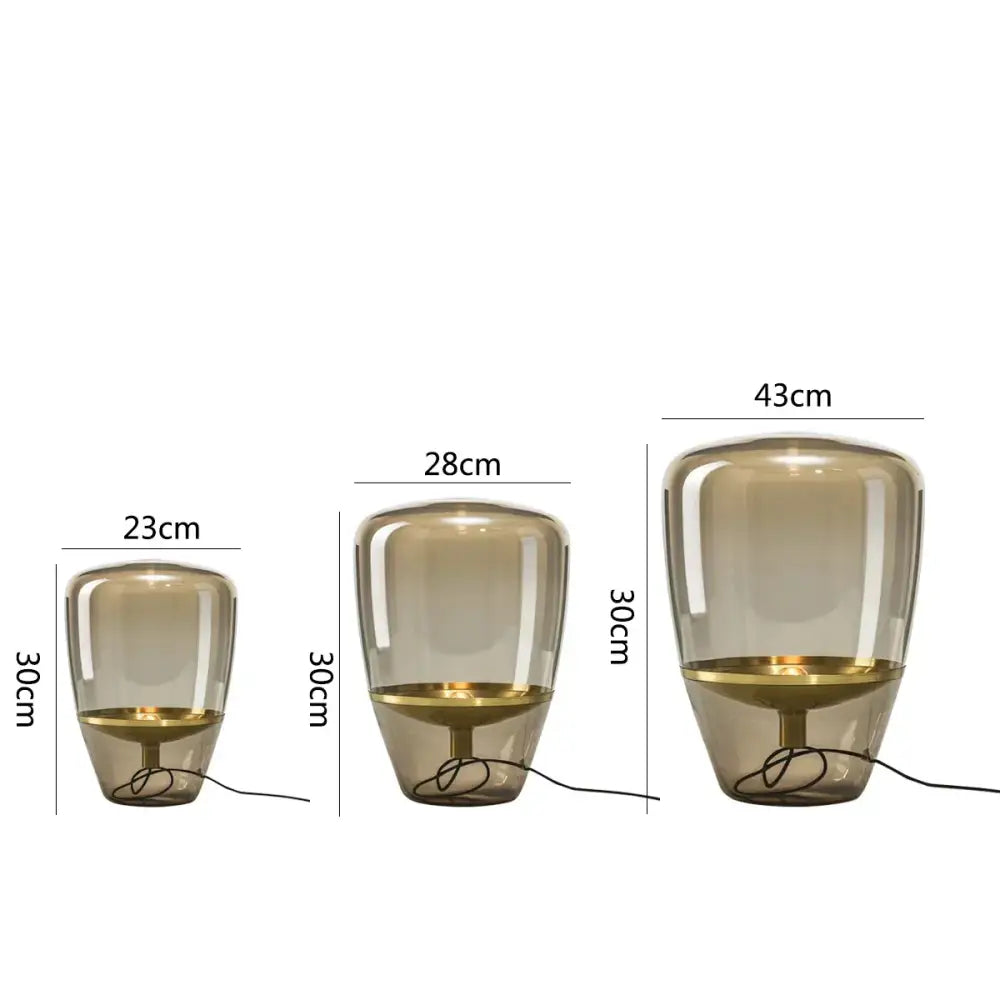 Modern cylindrical decorbites glass table lamps bedroom led lighting