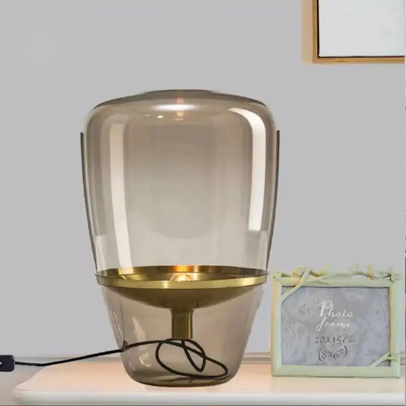 Modern cylindrical decorbites glass table lamps bedroom led lighting